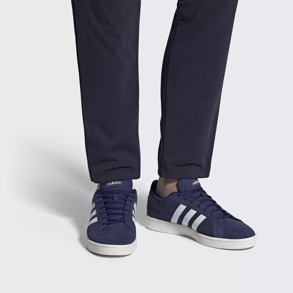 Adidas Grand Court Tenis Azules Para Hombre (MX-11589)